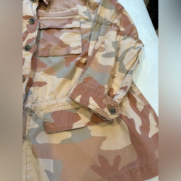 Free People "Seize the Day" Camo Military Jacket.  Size Small. - Picture 4 of 15